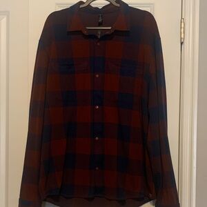 lululemon athletica Rockwood and Atmospheric Purple Stretch Flannel, Sz XXL, GUC